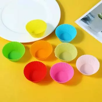 Круглая силиконовая форма для торта, маленькая форма для торта, форма для выпечки кексов, антипригарное покрытие для десертов, красочный лунный пряник, пекарские принадлежности