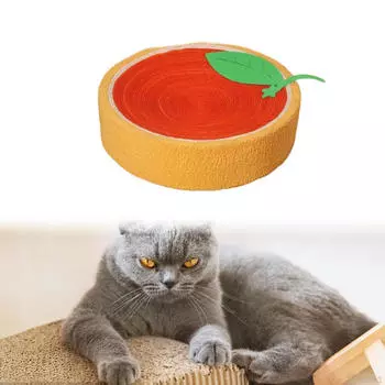 Круглая сизалевая доска-когтеточка для кошек, фруктовая доска-когтеточка, миска-когтеточка для orange