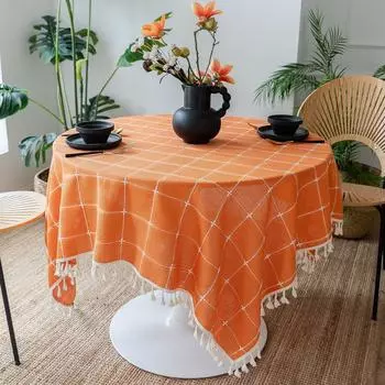 Круглая скатерть, Роскошная скатерть в стиле ретро с полым кружевом, Чехол для маленького круглого стола 60*60cm