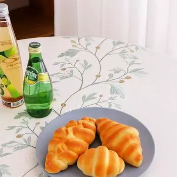 Круглая скатерть с вышивкой и кисточками, пыленепроницаемая скатерть для кухни, гостиной, обеденной вечеринки, украшения для стола Diameter 90cm