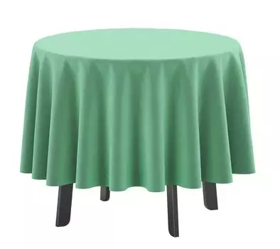 Круглая скатерть Vargottam для помещений и улицы, 58-дюймовая круглая скатерть, водонепроницаемые скатерти для патио 58x58 Inches аквамарин