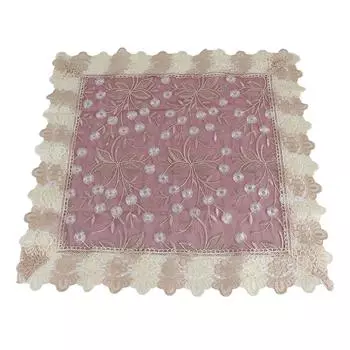 Круглая скатерть в европейском стиле из полиэстера с кружевной отделкой для домашней свадьбы