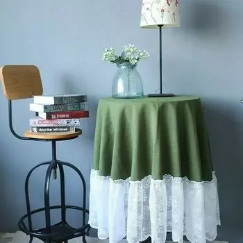 Круглая скатерть в пасторальном скандинавском стиле для домашнего обеденного стола, полотенце для кофейного чайного столика, кружевная скатерть для выставочного зала 155cm