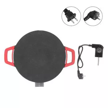 Круглая сковорода для барбекю в корейском стиле диаметром 30 см с антипригарным покрытием, многоцелевая бездымная литая сковорода для барбекю для дома EU Plug 220V