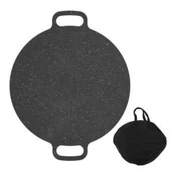 Круглая сковорода-гриль для барбекю с сумкой для хранения, антипригарная сковорода-гриль для барбекю для кемпинга, кухни, 36 см/14 дюймов 30cm/11.8in