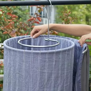 Круглая спиральная вешалка из нержавеющей стали для одеял, вешалка для одеял, экономия места белый