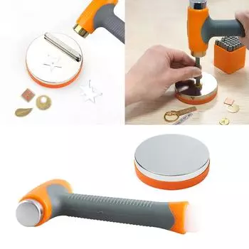 Круглая стальная наковальня с резиновой основой, незаменимый инструмент, универсальный ремесленный инструмент, штамповочный молоток для проектов металлообработки своими руками B