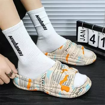 Круглая стопа открытая спереди беговые дорожки мужские прозрачные сандалии туфли тапочки для дома пара кроссовки спортивные Deporte 6.5