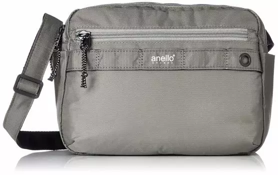 Круглая сумка через плечо DC светло-серая [Anello Grande] 2-слойная GU-A0982