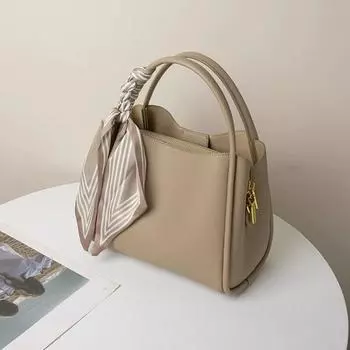 Круглая сумка-ведро на одно плечо, монохромная, через плечо, с лентой, роскошные сумки, летняя мода, новинка