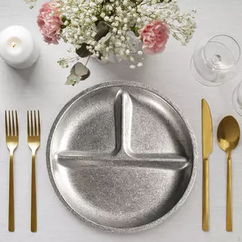 Круглая тарелка для соуса с 3 сетками, декоративная переносная, легко моющаяся, винтажная тарелка для приправ