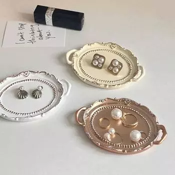 Круглая тарелка для украшений, прочный поднос для демонстрации украшений, скандинавский поднос для хранения, блюдо для украшений A
