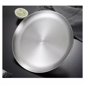 Круглая тарелка из нержавеющей стали 304 Western Restaurant Bost Tray Dish Мелкие тарелки набор тарелок наборы тарелок