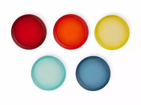 Круглая тарелка Le Creuset Neo 17 см, радужная, 5 предметов, для духовки, жаропрочная японская тарелка [Авторизованный продукт]