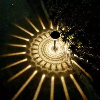 Круглая тень садовый светильник уличный солнечный светильник дворовый ландшафтный газонный светильник наземный рассеянный свет RGB солнечный светильник декоративный