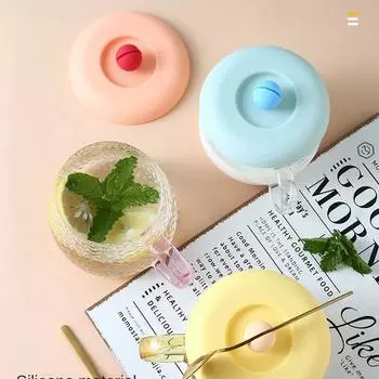 Круглая универсальная крышка для стакана для воды, пылезащитная кофейная кружка, герметичная крышка, силиконовая крышка для стакана, кофейная кружка розовый