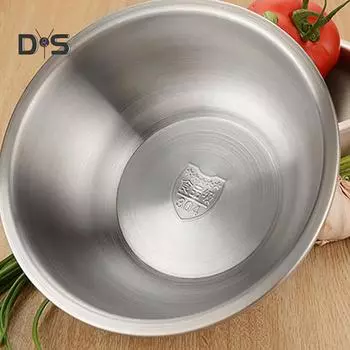 Круглая утолщенная миска для смешивания яиц для выпечки салата, домашняя утварь 20cm серебряный