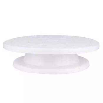 Круглая вращающаяся подставка для тортов белый