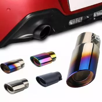Круглая выхлопная труба, наконечник глушителя автомобиля, одинарный выпускной круглый наконечник глушителя из нержавеющей стали для автомобиля, хромированный наконечник глушителя