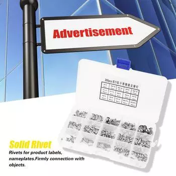 Круглая заклепка из нержавеющей стали Заклепка M2-M5 из нержавеющей стали Круглая накатка Заклепки Ассортимент Набор заклепок