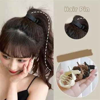 Круглая заколка для волос Grab High Ponytail Fixed Artifact Claw Hairpin Women Back Head Frosted Hairpin Anti-Low Style Claw Hairstyle Clip