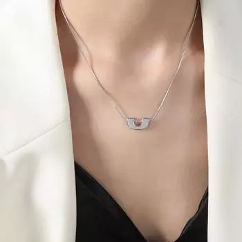 Круглая змея цепочка с замком голова кулон ожерелье Майяр аксессуары изысканный темперамент ниша ключичная цепочка титановая сталь женские украшения