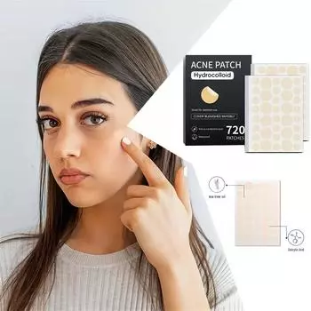 Круглая звезда Комбинированный угревой патч Удалить угревой патч Угревой патч Прозрачный угревой патч Угревой патч One Size чёрный