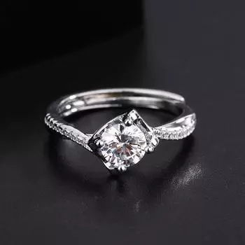 Круглое каменное кольцо с восемью сердцами и восемью стрелами, женское обручальное кольцо с четырьмя когтями, модное открытое кольцо