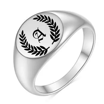 Круглое кольцо из нержавеющей стали с лазерным листом и буквами диаметром 12 мм, кольцо из титановой стали, позолоченное кольцо 18 карат 5