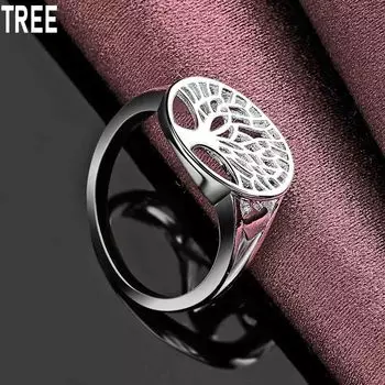 Круглое кольцо из стерлингового серебра 925 пробы с изысканным шармом, модные свадебные украшения 7#