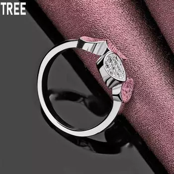 Круглое кольцо из стерлингового серебра 925 пробы, изысканное очарование, модные свадебные украшения 7#