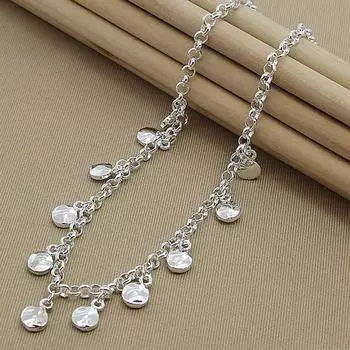 Круглое колье-колье для женщин, короткие цепочки, ожерелья, свадебные, помолвочные, серебряные украшения 925 пробы
