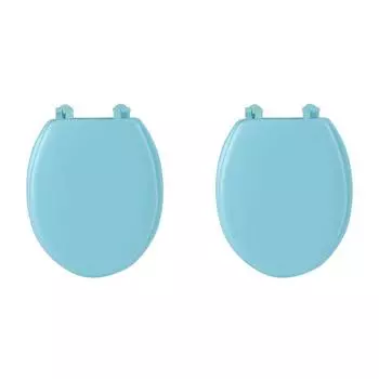 Круглое мягкое закрывающееся сиденье для унитаза, удобное сиденье для горшка, мягкая крышка для унитаза (синий)
