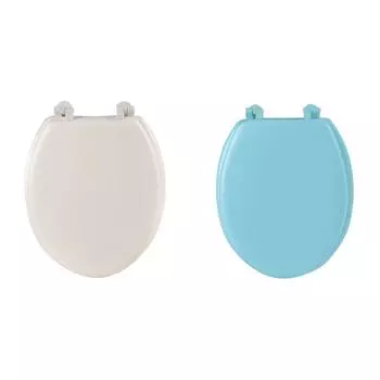 Круглое мягкое закрывающееся сиденье для унитаза, удобное сиденье для горшка, мягкая крышка для унитаза (белый)
