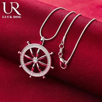 Круглое ожерелье из стерлингового серебра 925 пробы, модные свадебные украшения O-45CM