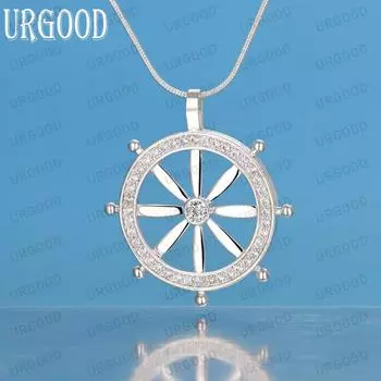 Круглое ожерелье из стерлингового серебра 925 пробы, модные свадебные украшения S-40CM