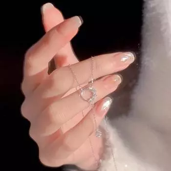 Круглое ожерелье с кисточками, женское, легкое, роскошное, нишевое, дизайн, чувство, геометрическая цепочка с цирконием на ключице