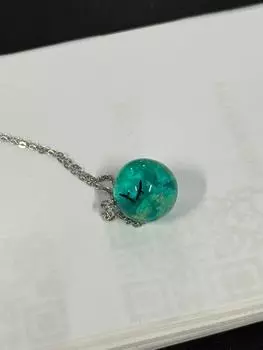 Круглое ожерелье с подвеской, можно носить с обеих сторон, цепочка на ключицу, модный и персонализированный аксессуар для темперамента One Size синий