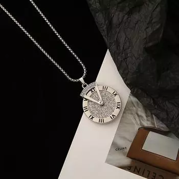 Круглое ожерелье с римскими цифрами, длинное ожерелье в стиле хип-хоп