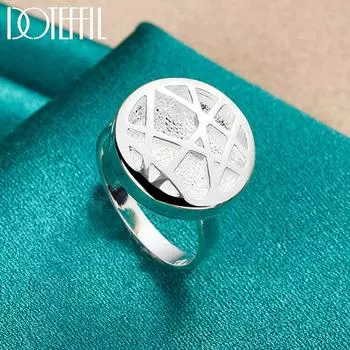 Круглое переплетенное кольцо из стерлингового серебра 925 пробы, модные свадебные украшения 7#