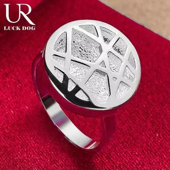 Круглое переплетенное кольцо из стерлингового серебра 925 пробы, модные свадебные украшения 7#3