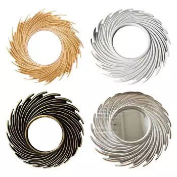 Круглое зеркало 25 см, декоративное круглое зеркало, зеркало для ванной комнаты, настенное зеркало для прихожей, спальни, украшения чёрный