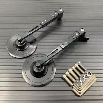 Круглое зеркало для мотоцикла Honda Rebel CB300R CB650R Yamaha XSR125 XSR700 XSR900 Kawasaki Z650RS Z900RS Suzuki SV650 чёрный