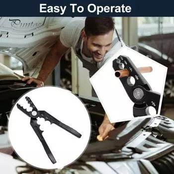 Круглогубцы для ремонта металлических труб с эргономичной ручкой, универсальные плоскогубцы для ремонта медных труб, аксессуары для плоскогубцев чёрный