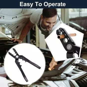 Круглогубцы для ремонта металлических труб Yousheng с эргономичной ручкой, универсальные плоскогубцы для ремонта медных труб, аксессуары для плоскогубцев чёрный