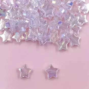 Круглые 20/50 шт. AB цветные акрил DIY материалы для ручной работы в форме сердца изготовление украшений 6-10 мм для сережек ожерелий звездных бусин Round 6mm 50pcs