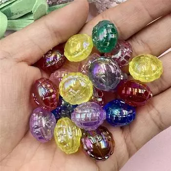 Круглые акриловые буквы RICH для DIY браслета, ожерелья, изготовления ювелирных изделий 15,3 мм, бусины, серьги Love, аксессуары, 20 шт., аксессуары для самостоятельного изготовления темно-фиолетового