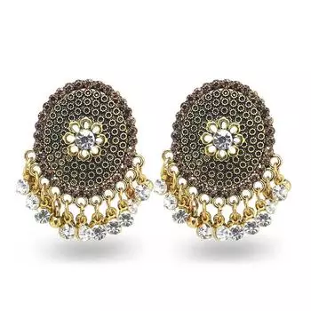 Круглые ажурные женские серьги в народном стиле с подсолнухом Ид аль-Фитр Лассер Байрам