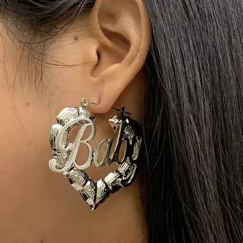 Круглые большие полые бамбуковые серьги-кольца, модные аксессуары, висячие серьги, украшения для вечеринок Circle золотой