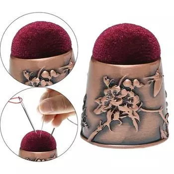 Круглые булавки с металлической основой, винтажная подушечка для булавок, новая сумка для булавок, вышивка, рукоделие красный